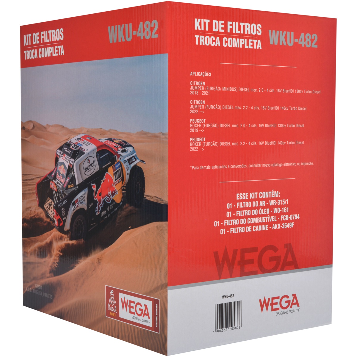 Kit Troca Completa Citroën Jumper Furgão Minibus e  Peugeot Boxer Furgão - Wega - WKU-482