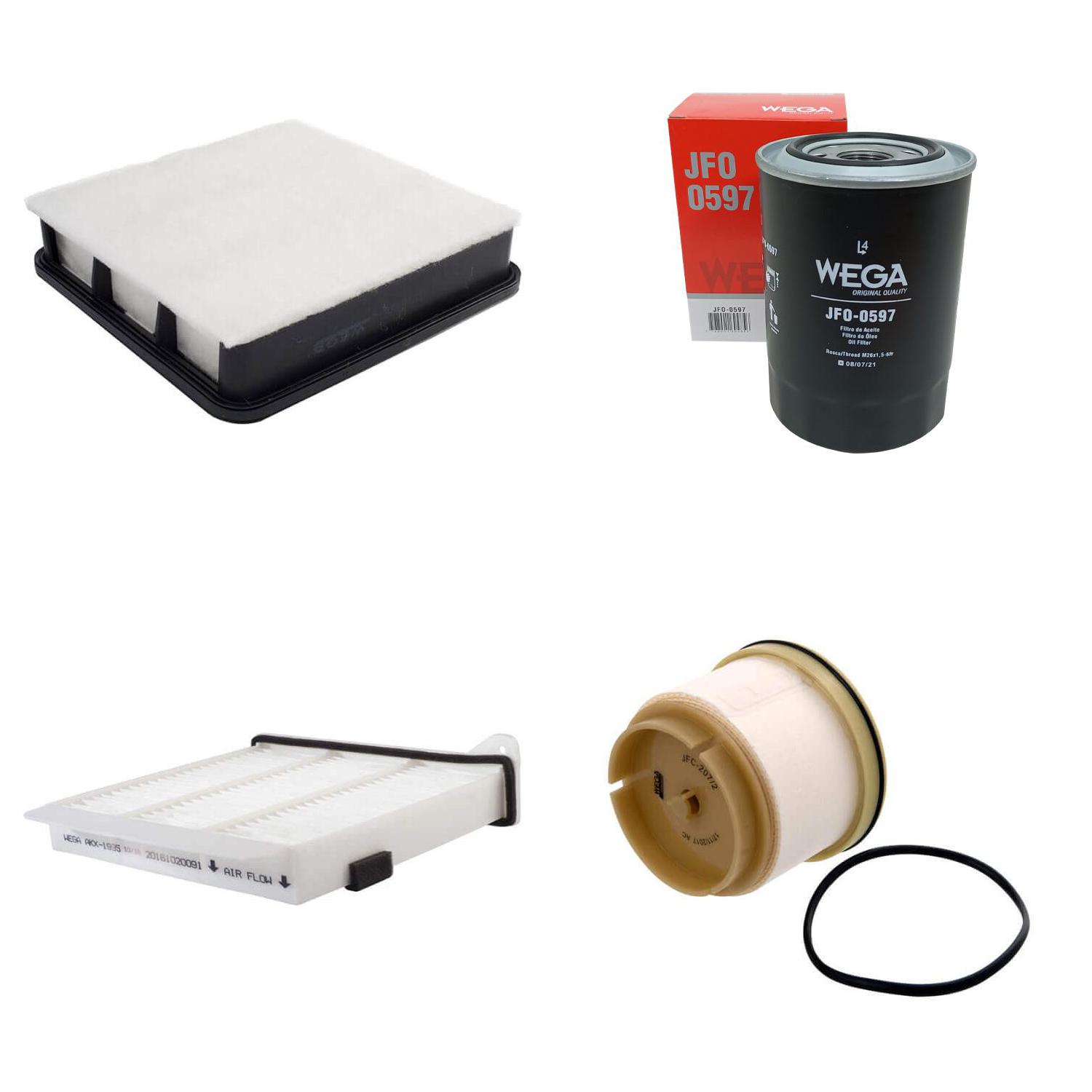 Kit Filtros Mitsubishi L200 Triton Pajero Dakar 3.2 para Mitsubishi Pajero Dakar - Wega - WKU-542