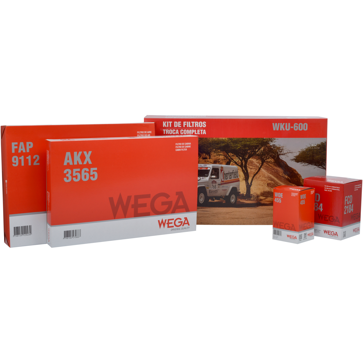 Kit Filtro Ar Óleo Comb Cab MB Sprinter 311 313 413 415 515 OM651 OM611 12/19 - Wega - WKU-600