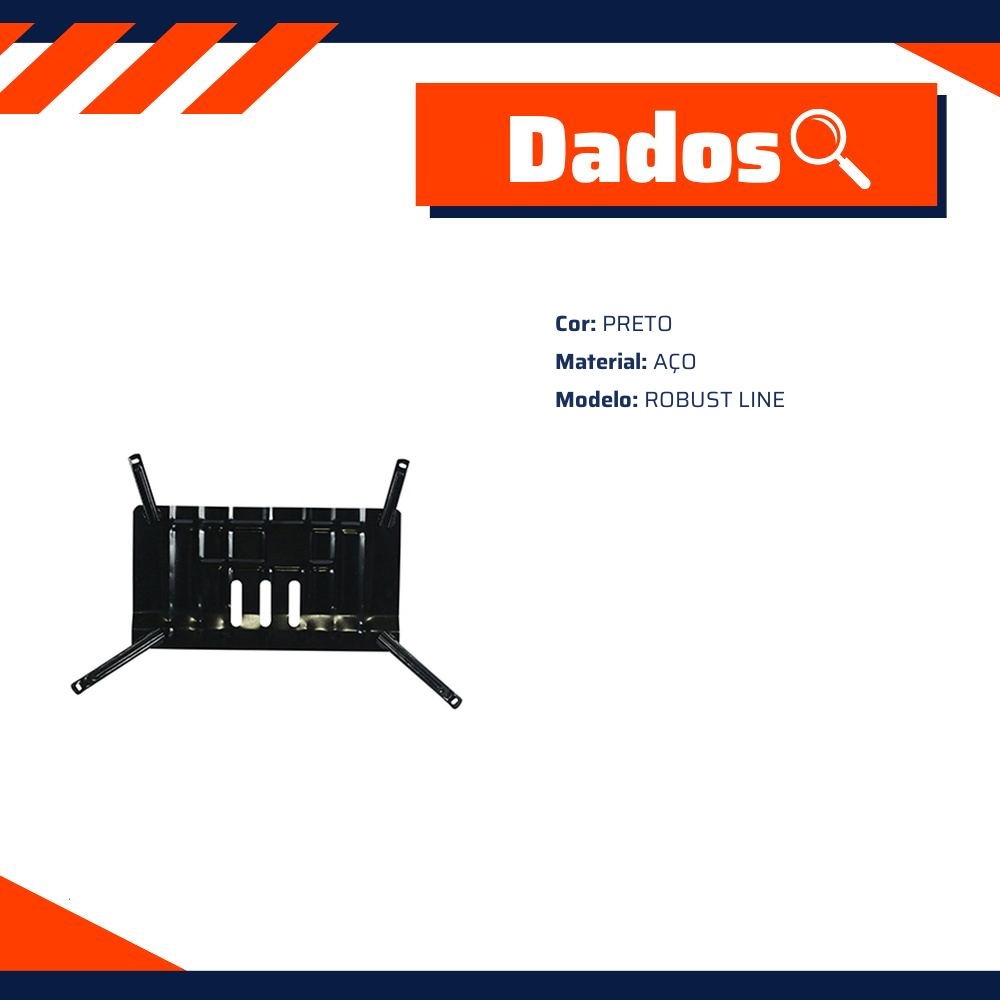 Protetor de Cárter Robust Line Preto para Fiat Stilo - DHF - DHF240