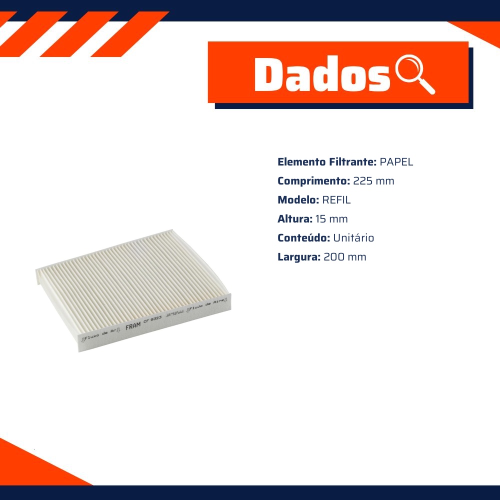 FIltro de Ar Condicionado Cabine - Fram - CF10150