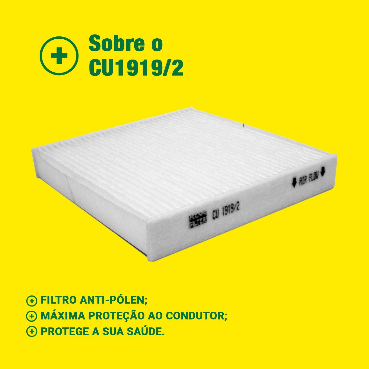 FIltro de Ar Condicionado Cabine - Mann-Filter - CU1919/2