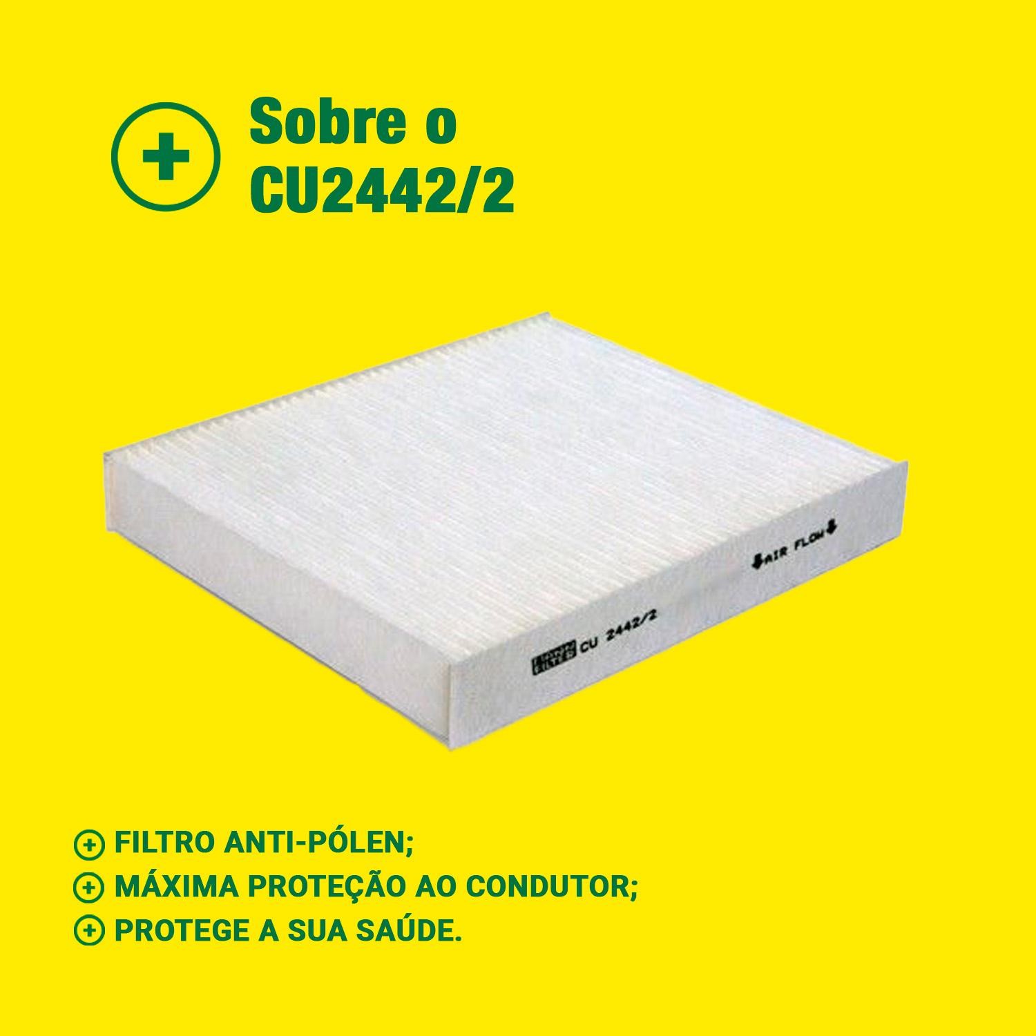 FIltro de Ar Condicionado Cabine - Mann-Filter - CU2442/2