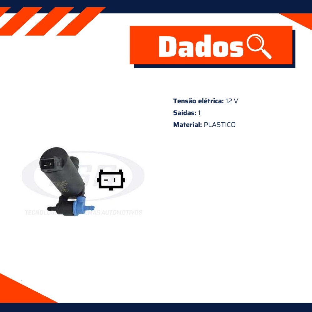 Bomba do Lavador do Para-brisa 12V - TSA - 856018A