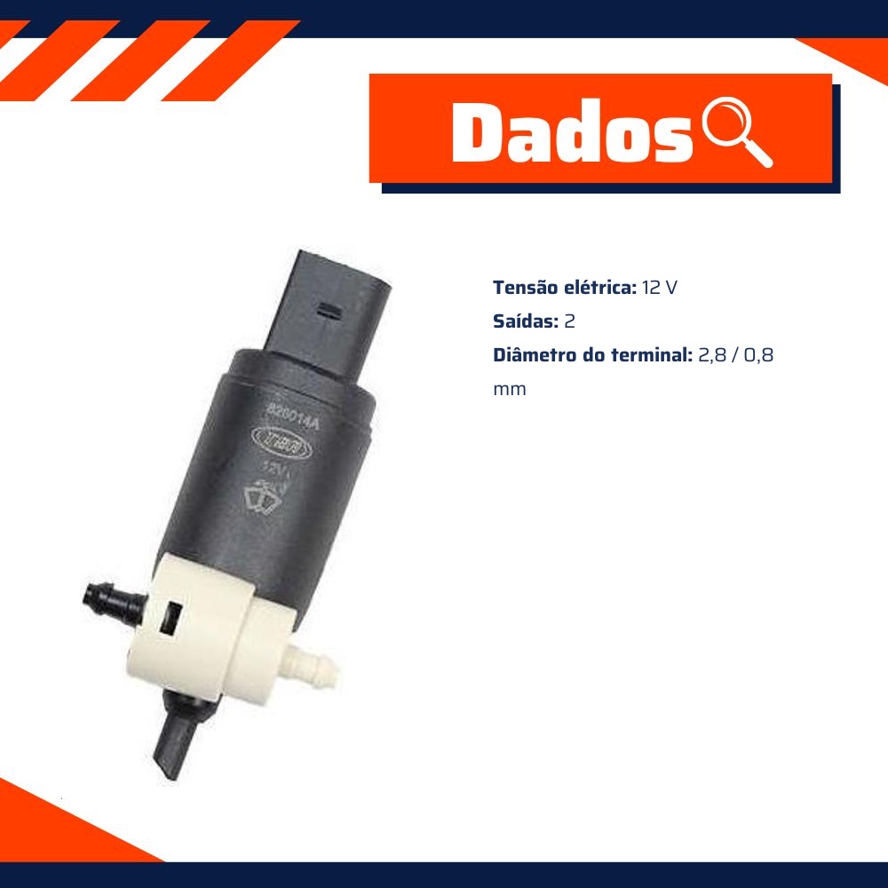 Bomba do Lavador do Para-brisa 12V - TSA - 826014A