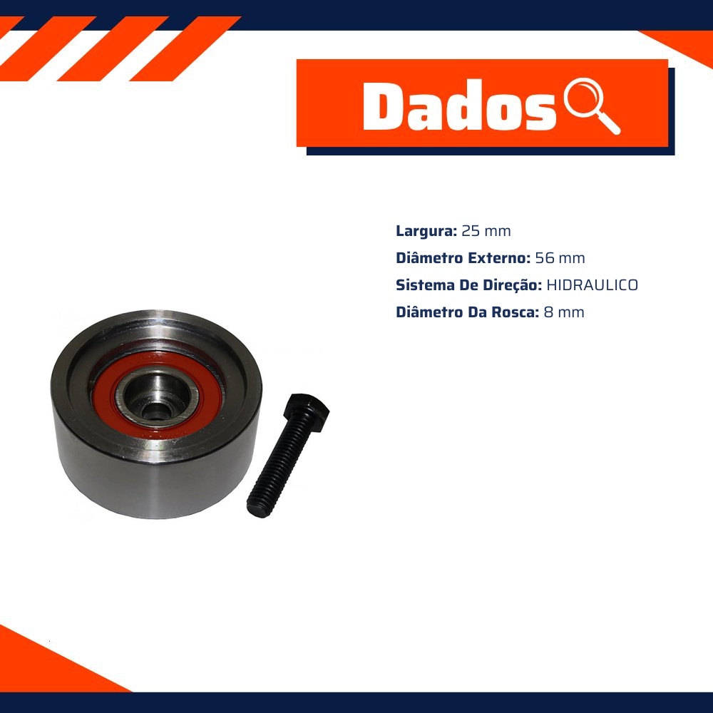 Polia da Direção Hidráulica Diâmetro 56mm - Indisa - T257795