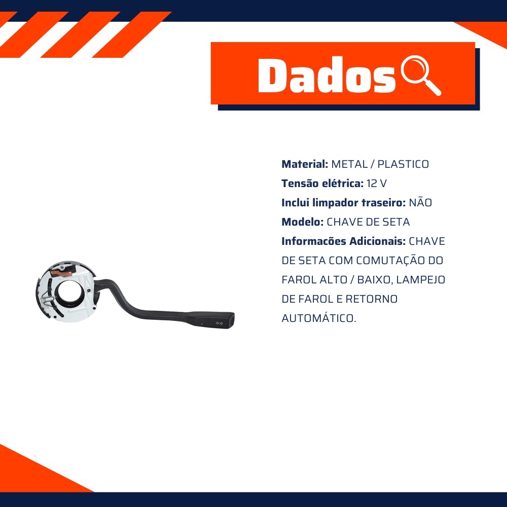 Chave de Seta para Volkswagen Kombi - Diretec - DTC1111