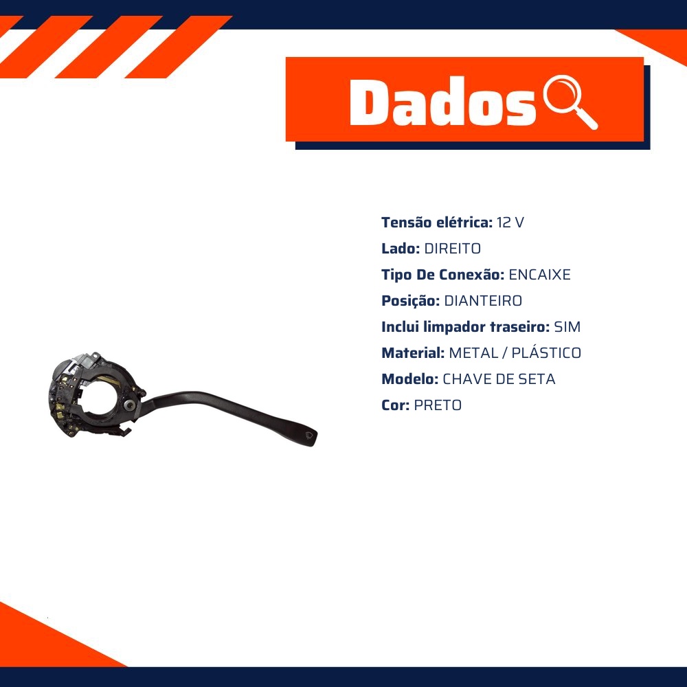 Chave de Seta 12V - Kostal - 1200101
