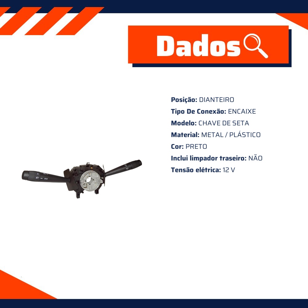 Chave de Seta 12V - Kostal - 1450025