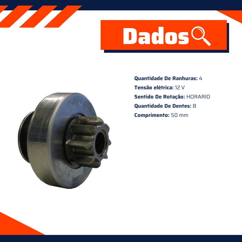 Impulsor de 8 Dentes 12V - Valeo - 501490