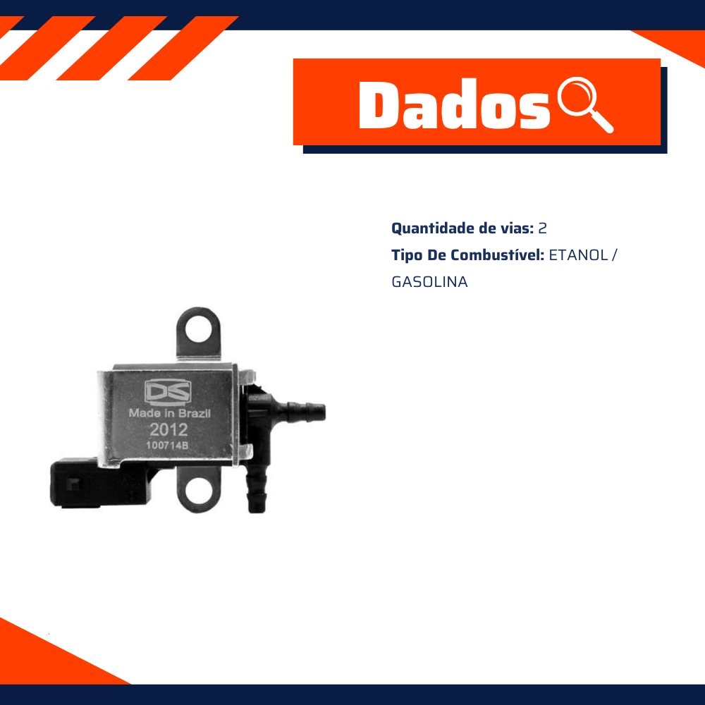 Válvula Solenoide Comb. Etanol/Gasolina 2 Vias para Citroen Xsara Picasso - DS - 2012