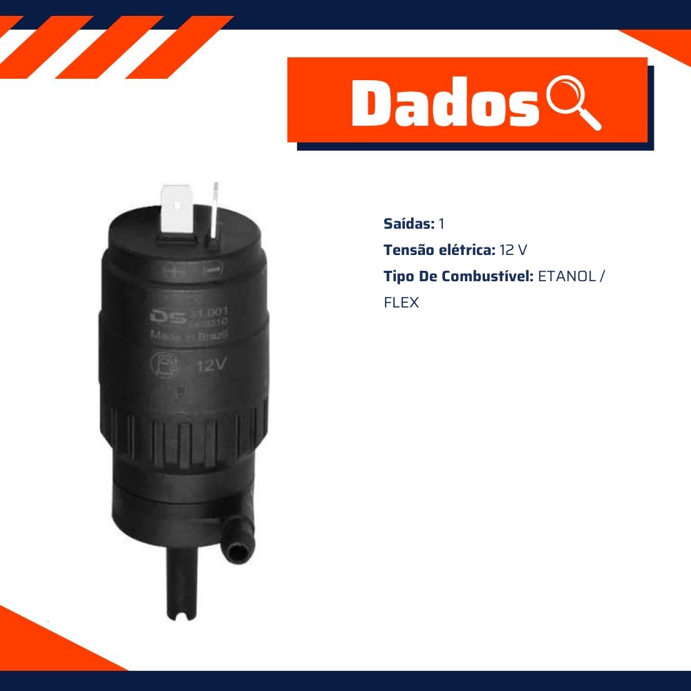 Bomba de Gasolina Partida Frio 12V Etanol/Flex - DS - 31001