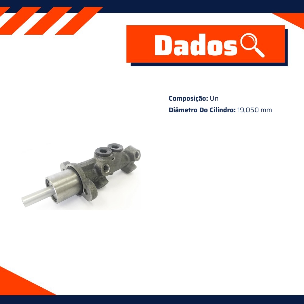 Cilindro Mestre de Freio para Volkswagen Gol - Controil - C-2197