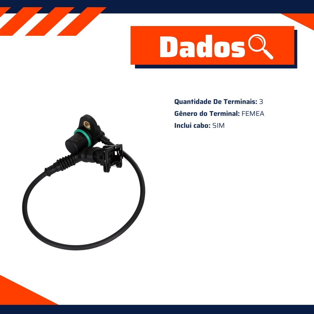 Sensor de Fase Fêmea com Cabo para BMW 540i e 740i - Euro - 80185