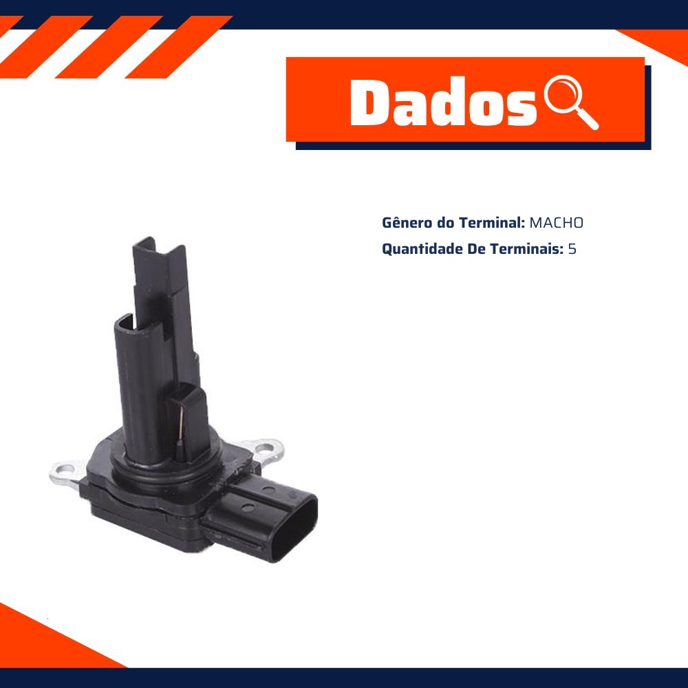 Sensor de Massa de Ar 5 Terminais Macho para Toyota Corolla e Fielder - Euro - 40130