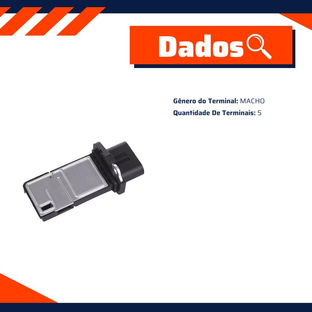 Sensor de Massa de Ar 5 Terminais Macho - Euro - 40142