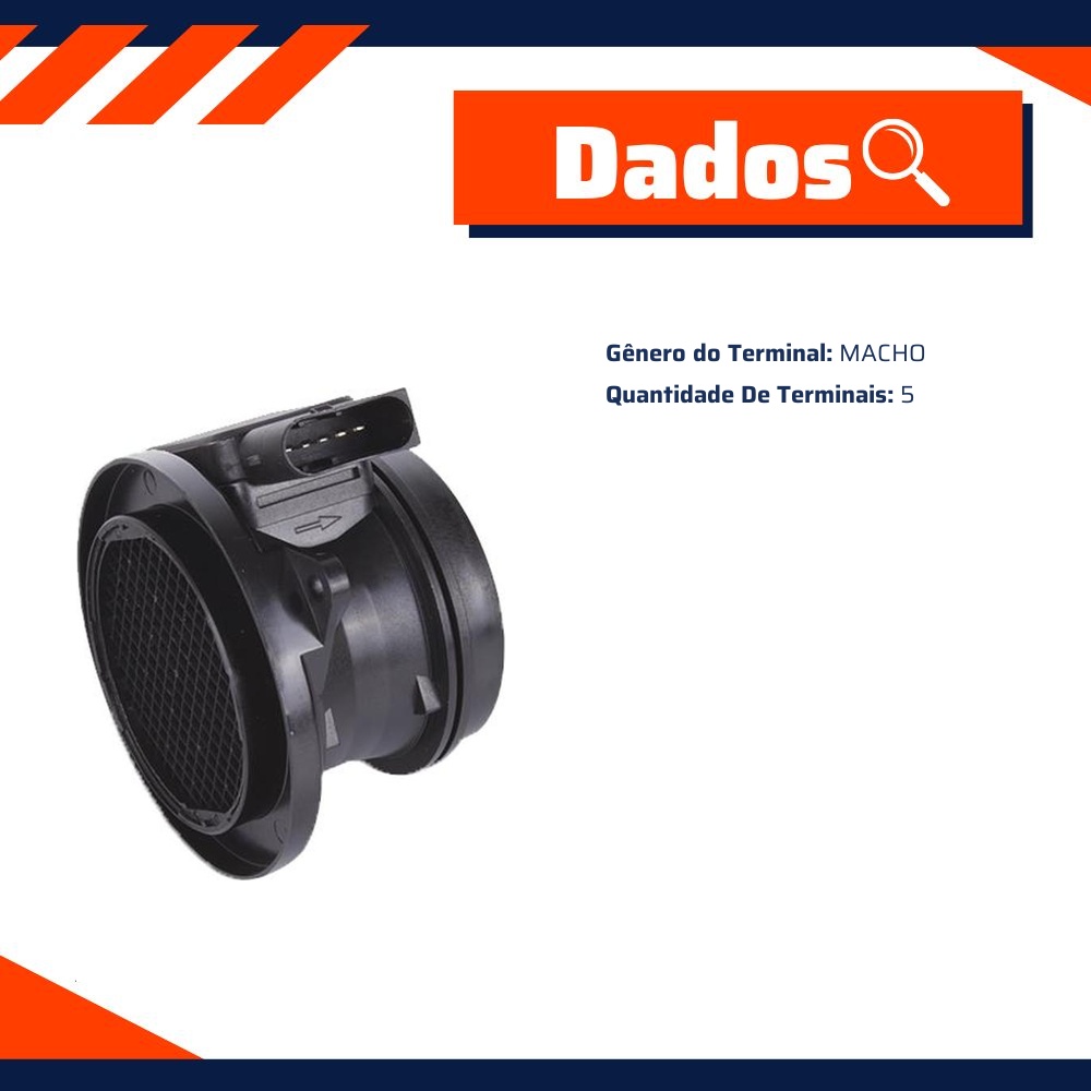 Sensor de Massa de Ar M5 Macho - Euro - 40149