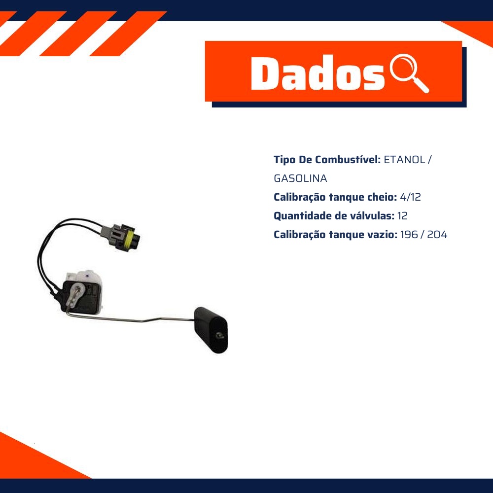 Sensor de Nível de Combustível Etanol/Gasolina para KIA Picanto - TSA - T-010289