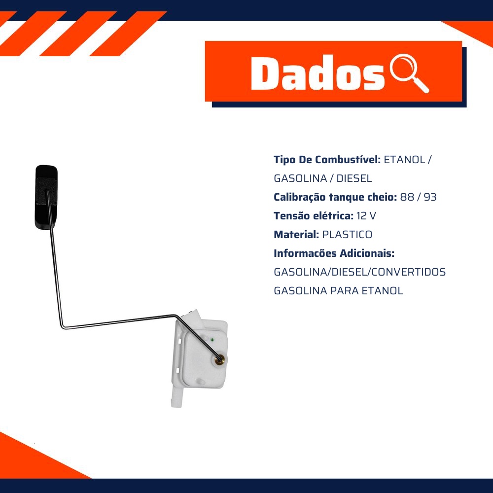 Sensor de Nível de Combustível para Chevrolet S10 - TSA - T-010167