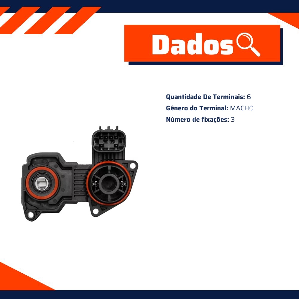 Sensor de Posição da Borboleta 6 Terminais Macho - Euro - 80157