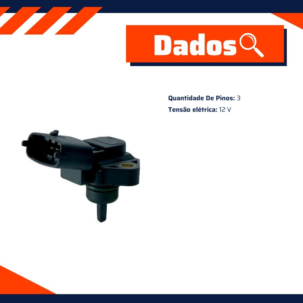 Sensor MAP 3 Pinos 12V - DPL - DPL-888013