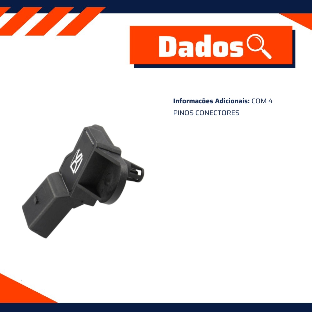 Sensor MAP com 4 Pinos Conectores - DS - 1711