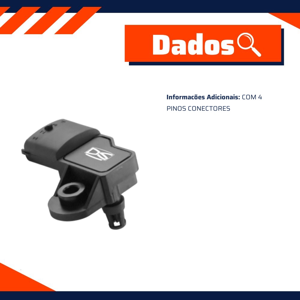 Sensor MAP com 4 Pinos Conectores - DS - 1717