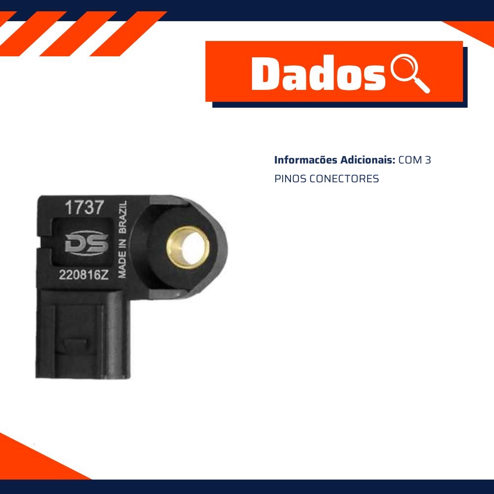 Sensor MAP com 3 Pinos Conectores - DS - 1737
