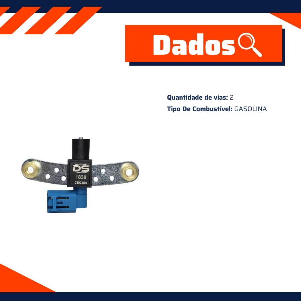 Sensor de Rotação Gasolina 2 Vias - DS - 1838
