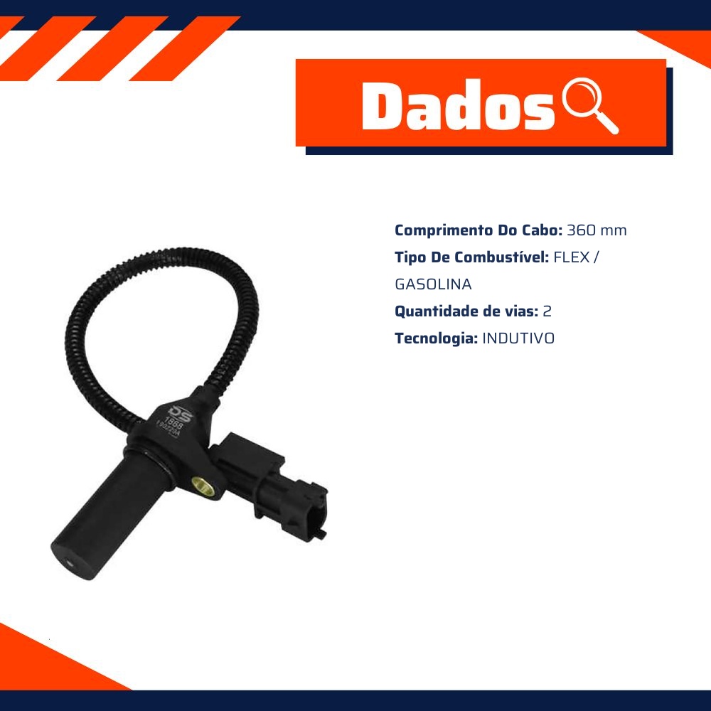 Sensor de Rotação Indutivo 2 Vias - DS - 1868