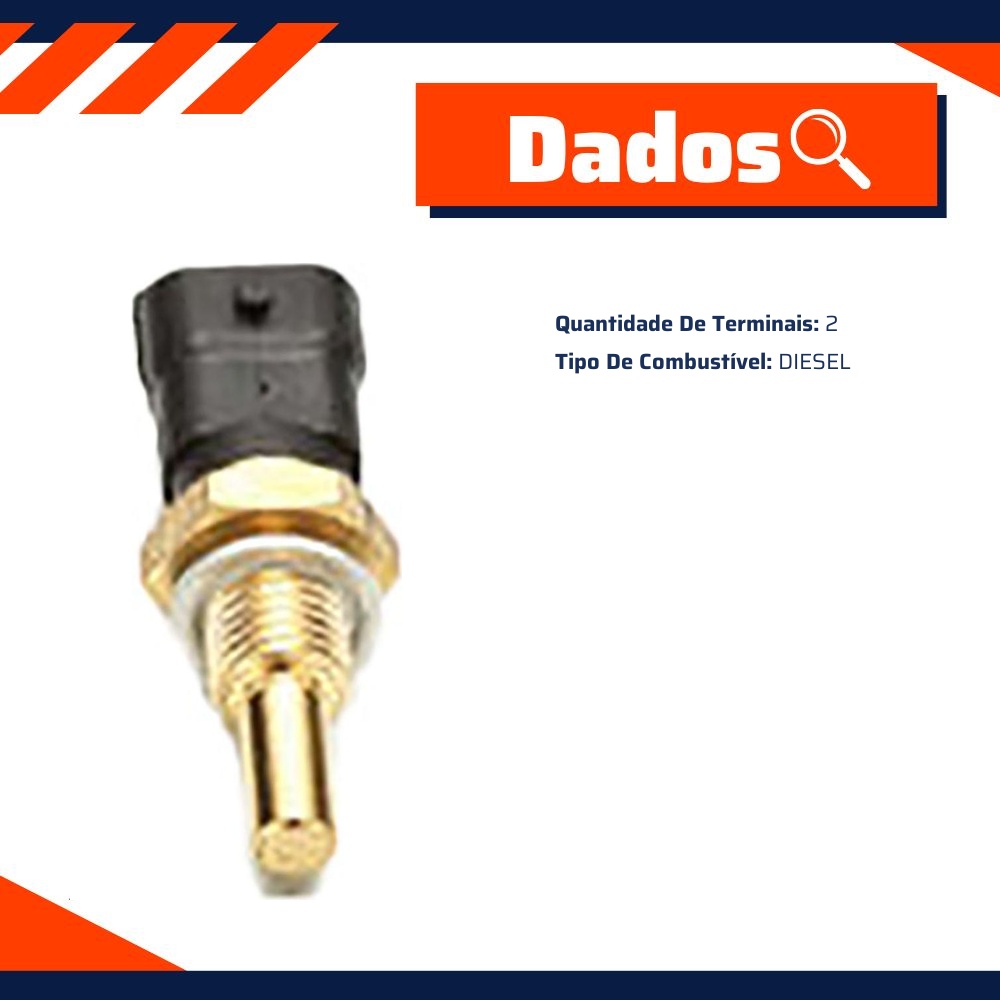 Sensor de Temperatura Diesel 2 Terminais - Valclei - 44218