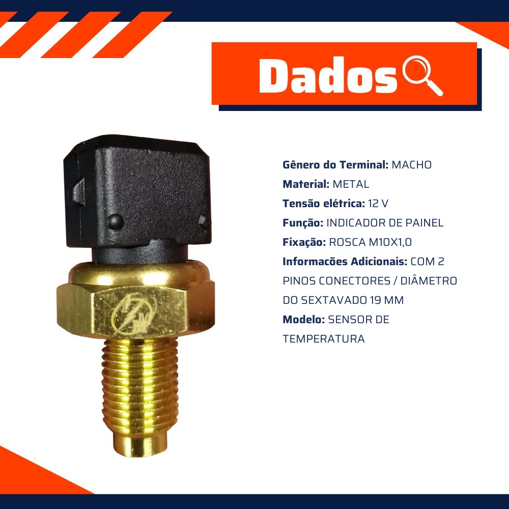 Sensor de Temperatura 12V M10x1,0 - Marilia - IM43088