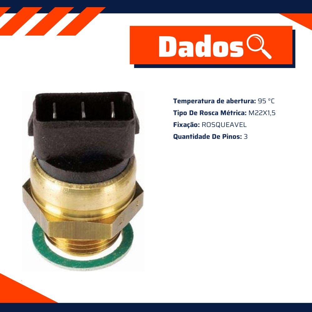 Interruptor Térmico do Radiador - Wahler - 6025.95