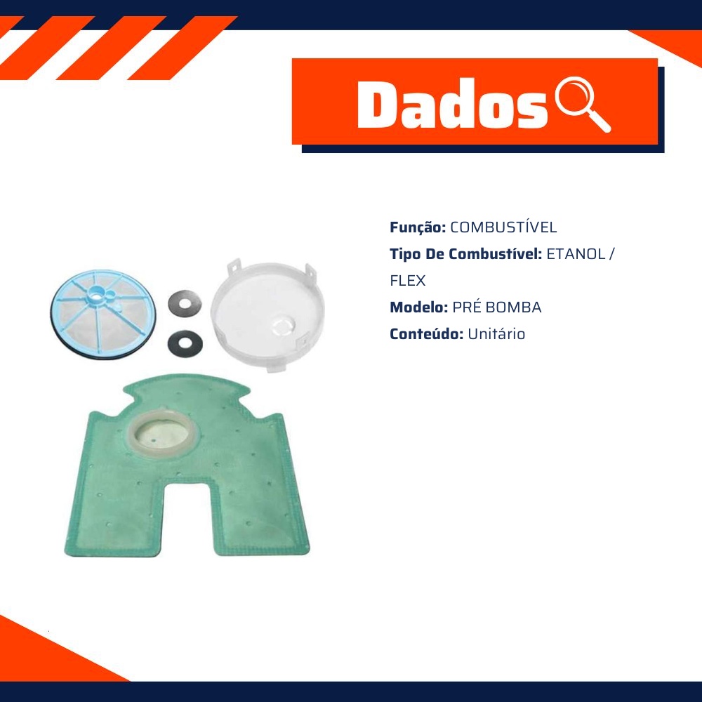 Pré-Filtro da Bomba de Combustível Flex - DS - 1341