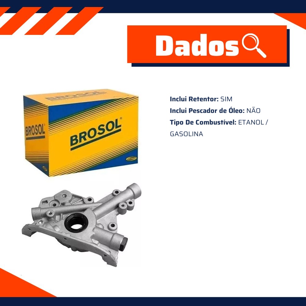 Bomba de Óleo com Retentor - Brosol - BO0300