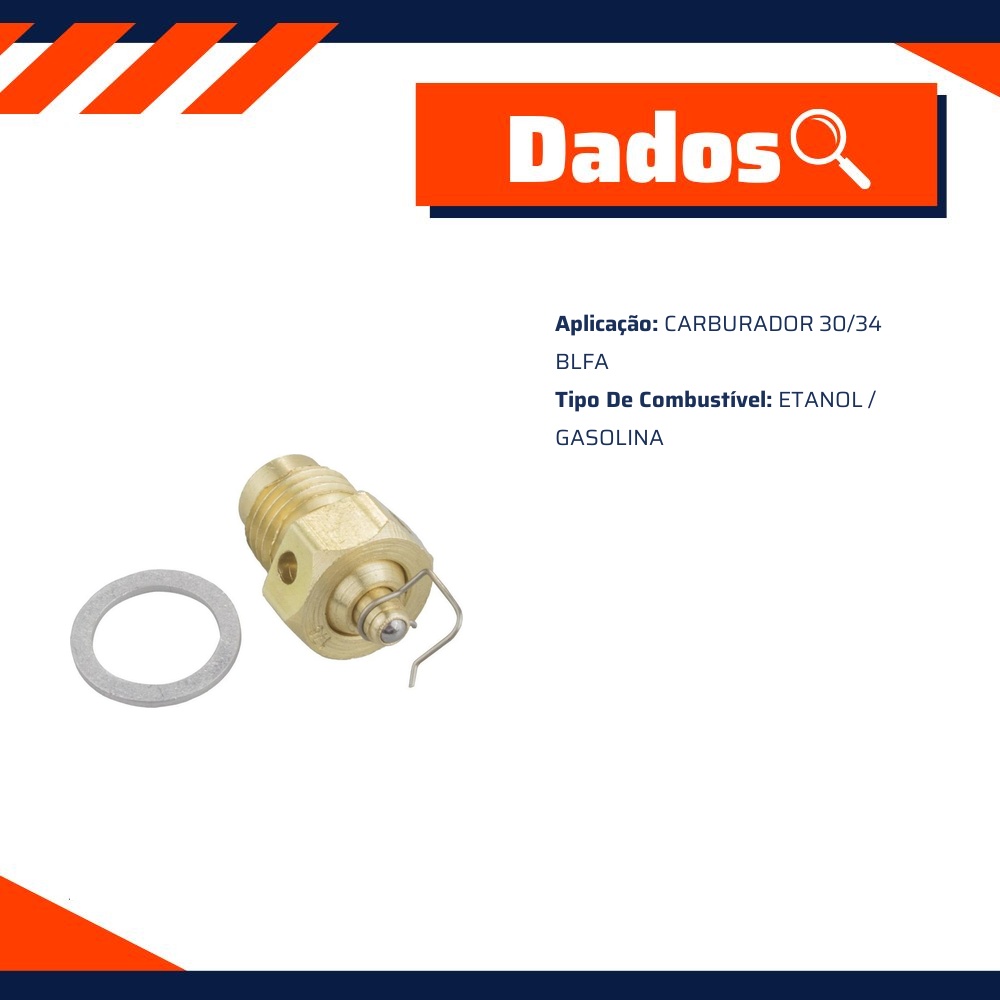 Agulha do Carburador Carburador 30/34 BLFA - Vogel - 18176