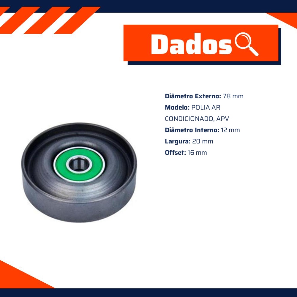 Polia do Ar Condicionado Modelo APV - Nytron - 2065
