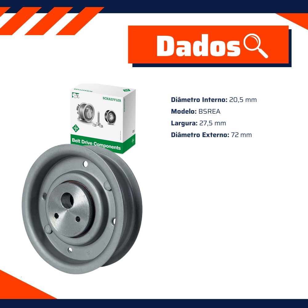 Polia Tensora de 72mm Modelo BSREA - INA - 531 0063 10