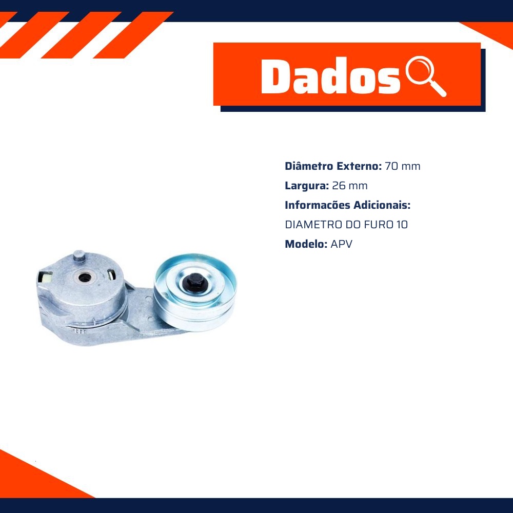 Tensionador do Alternador Modelo APV - Nytron - 7819