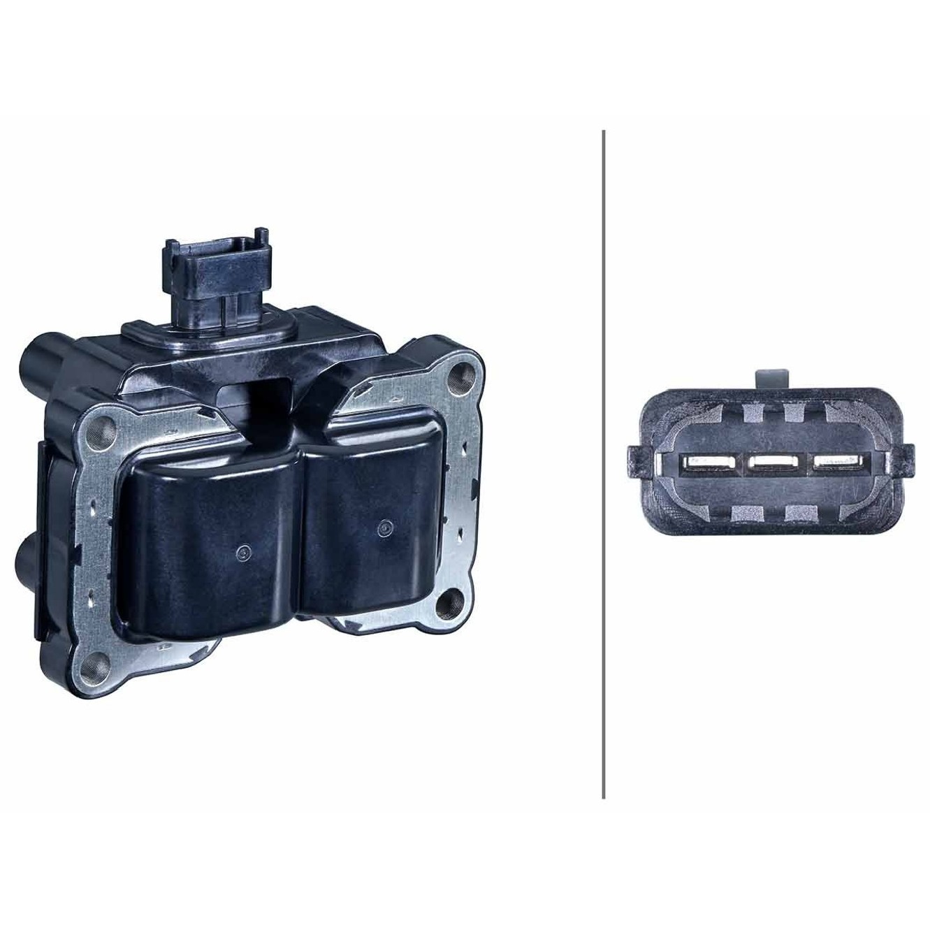 Bobina de Ignição 12V 3 Terminais - Hella - HBI0014