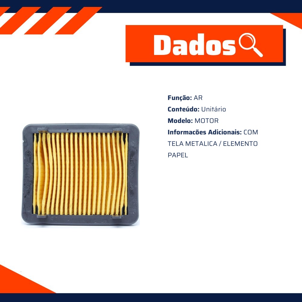 Filtro de Ar para Yamaha XTZ 250 LANDER e XTZ 250 TÉNÉRÉ - Vedamotors - S4V0485200058