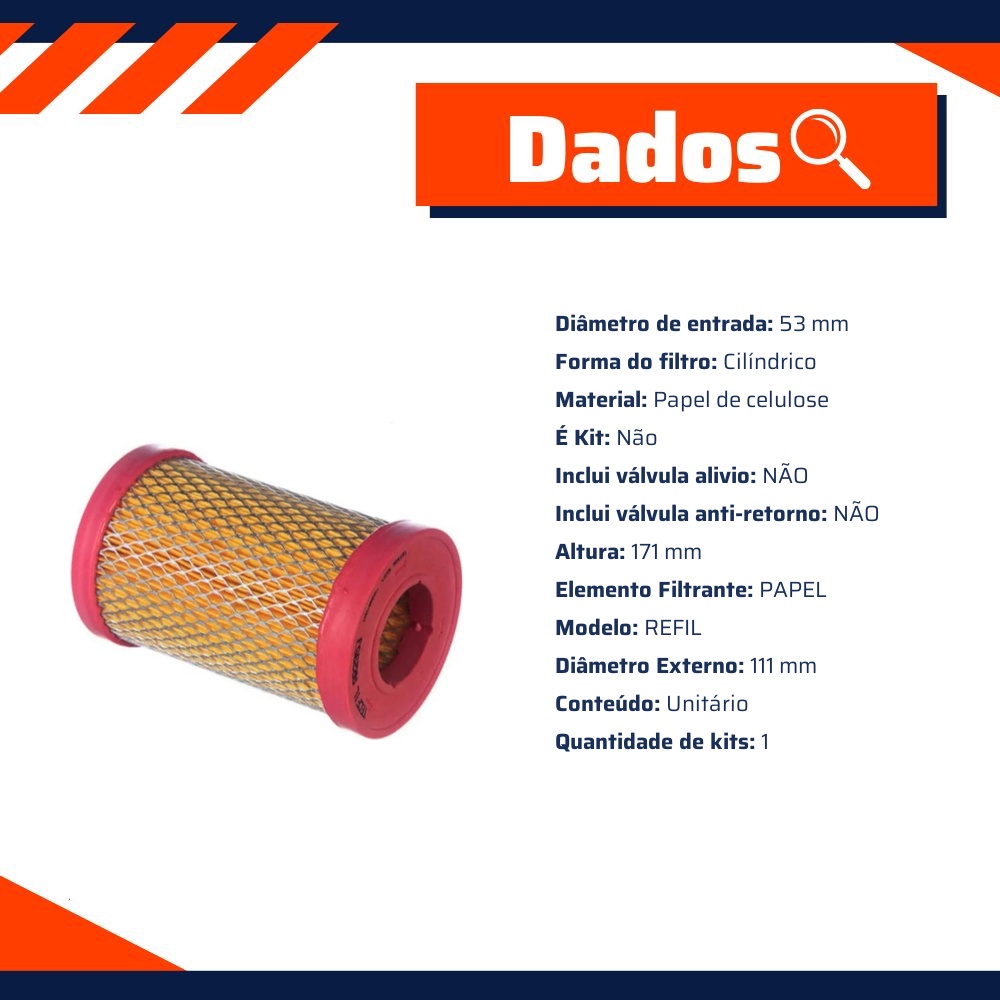 Filtro de Ar do Motor - Tecfil - AR2953