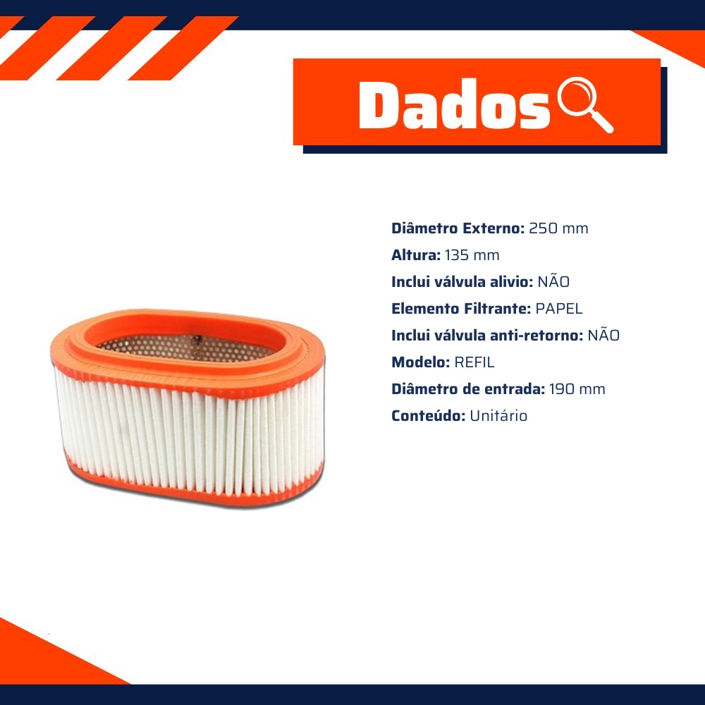 Filtro de Ar para Hyundai HR - Tecfil - AR8113