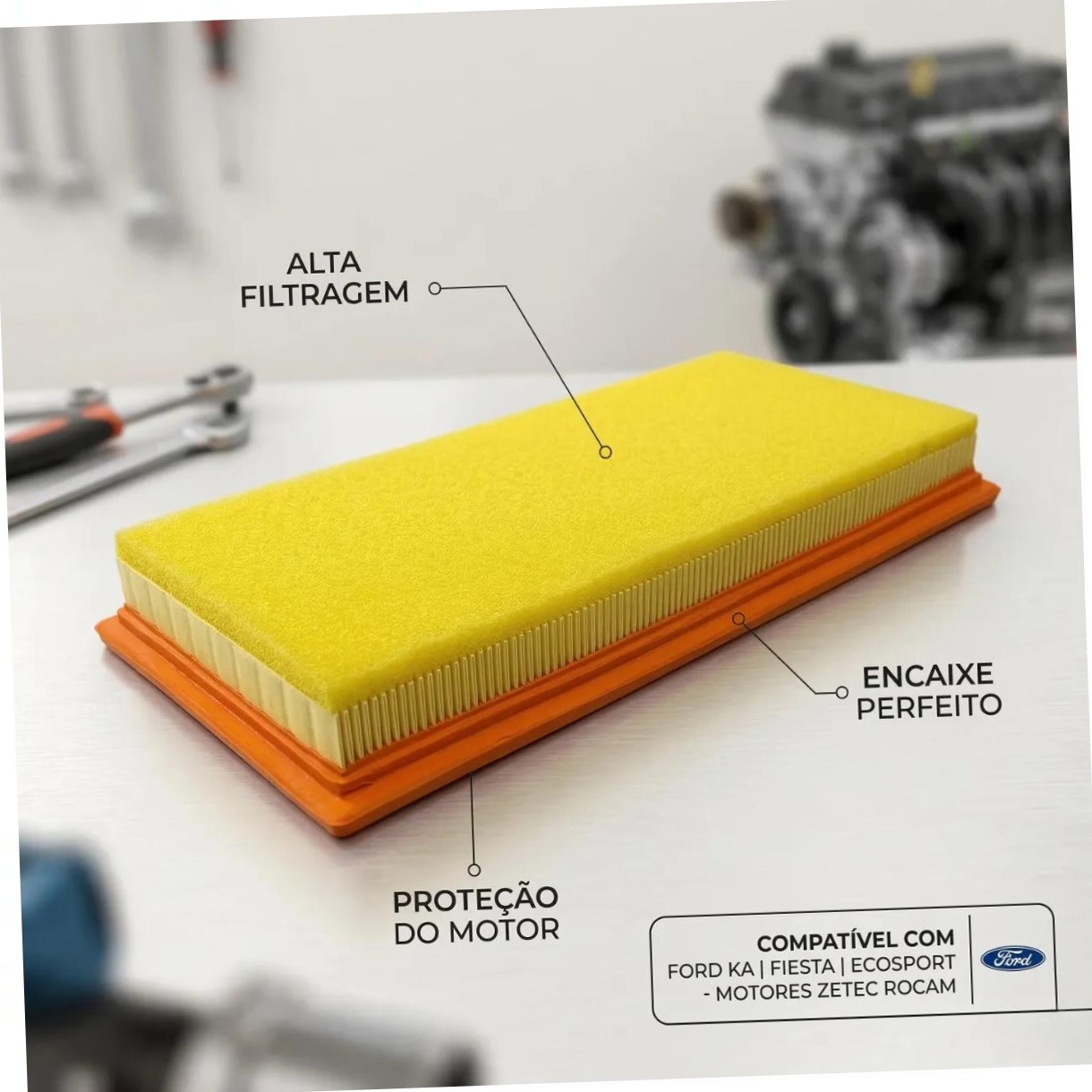 Filtro de Ar do Motor - Tecfil - ARL9608