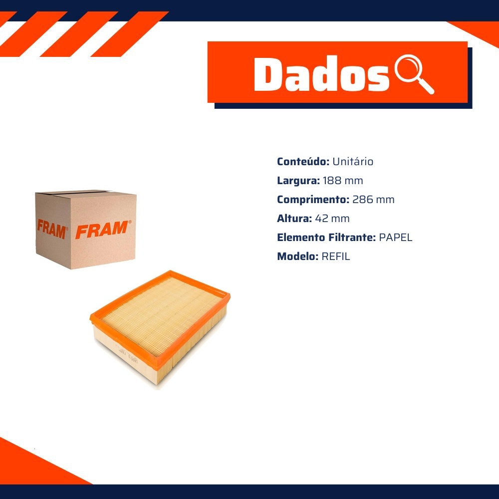 Filtro de Ar do Motor - Fram - CA9519