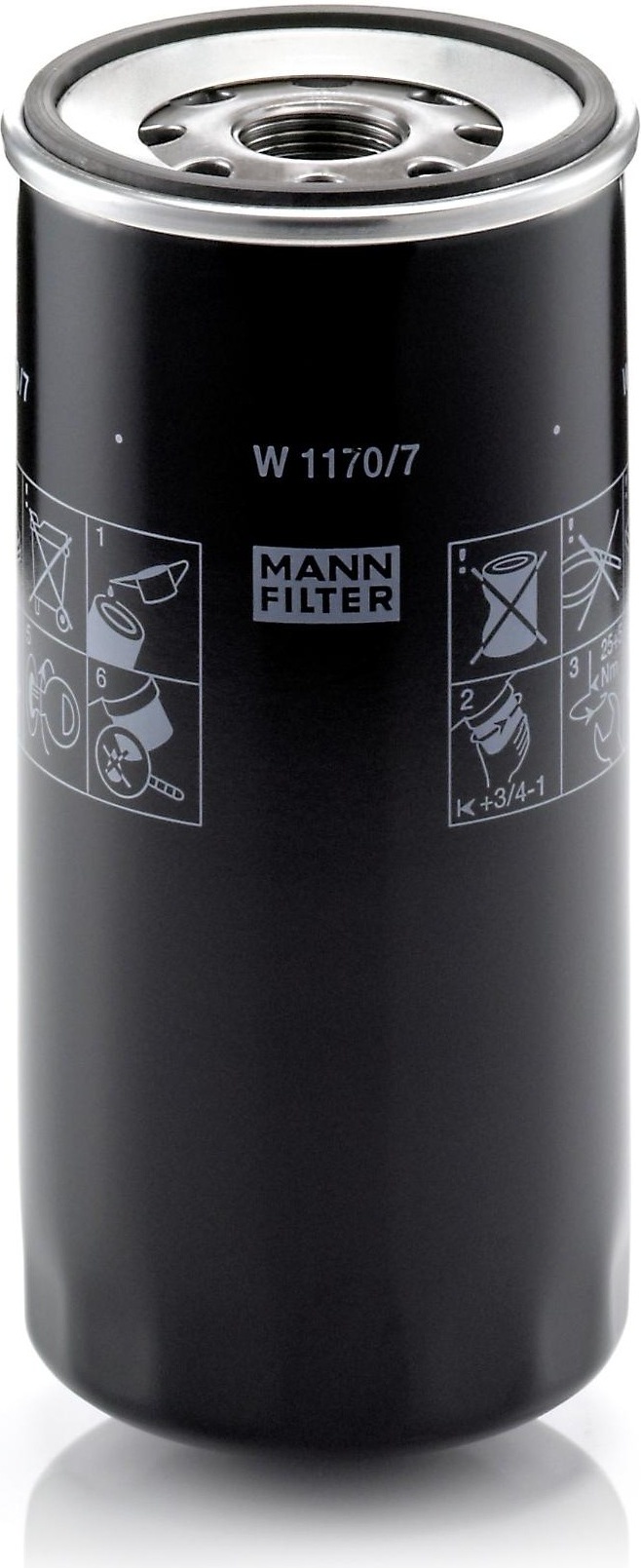 Filtro Blindado de Óleo Lubrificante - Mann-Filter - W1170/7