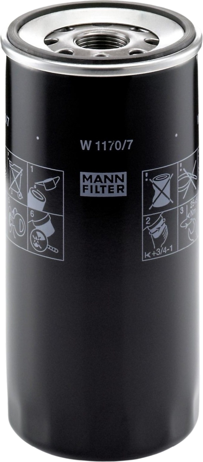 Filtro Blindado de Óleo Lubrificante - Mann-Filter - W1170/7