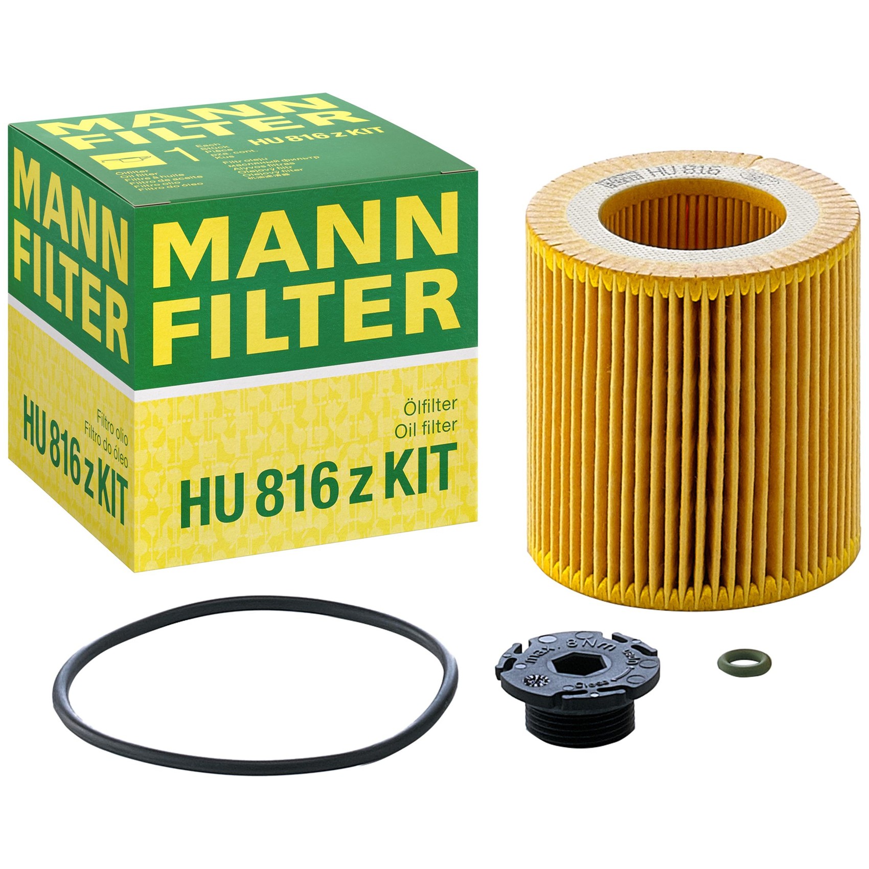 Filtro de Óleo Lubrificante - Mann-Filter - HU816zKIT