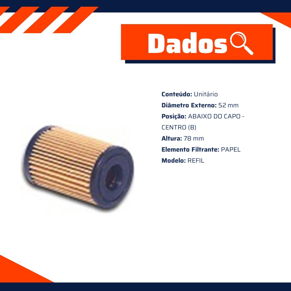 Filtro de Óleo Lubrificante para Mercedes-Benz A 160 e A 190 - Tecfil - PEL109