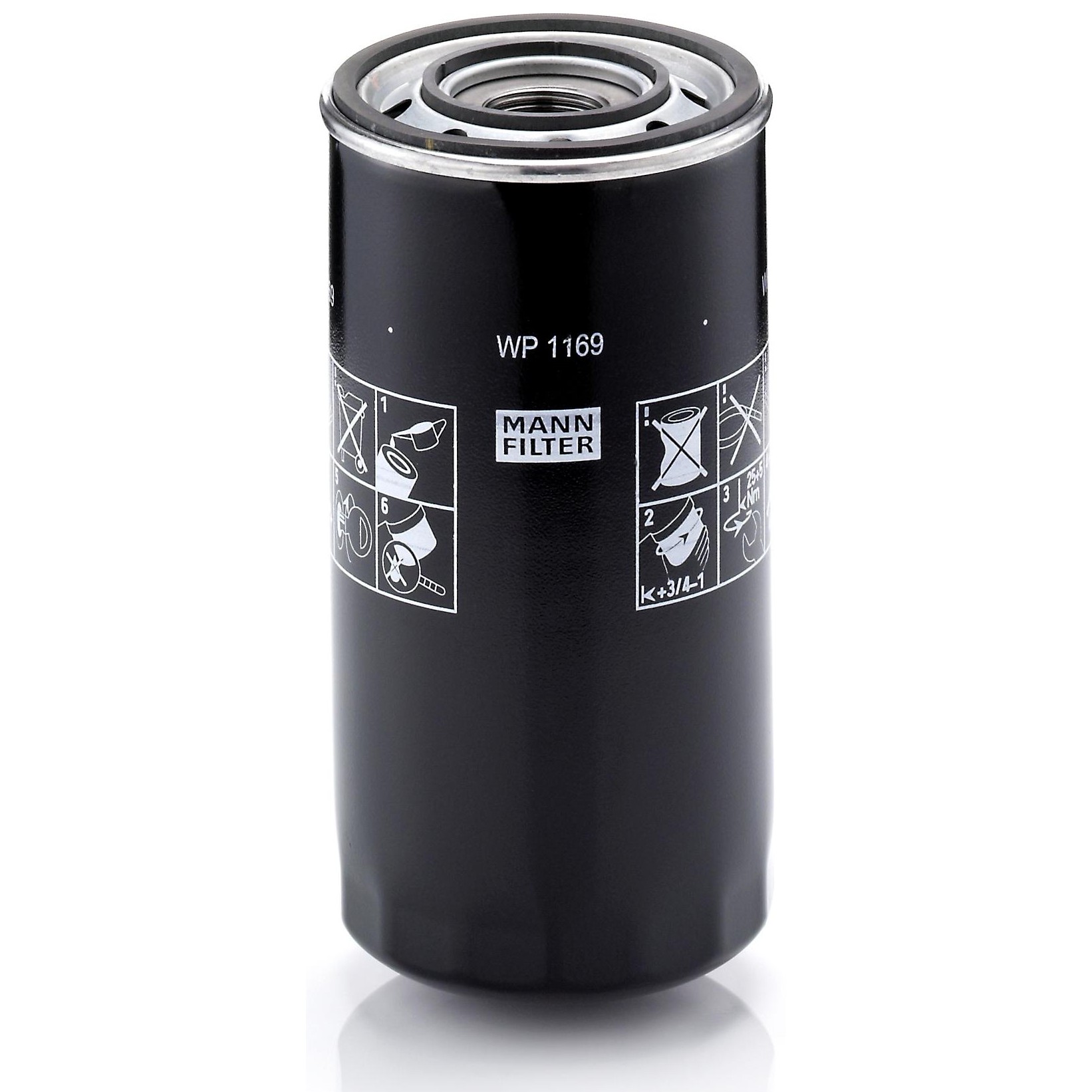 Filtro Blindado de Óleo Lubrificante para Iveco Eurotech 450-E37 e Eurotrakker 450-E37 - Mann-Filter - WP1169